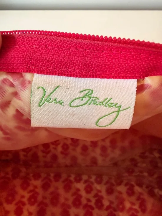 Vera Bradley Twirly Birds Pink Large Cosmetic Pouch - Picture 6 of 7